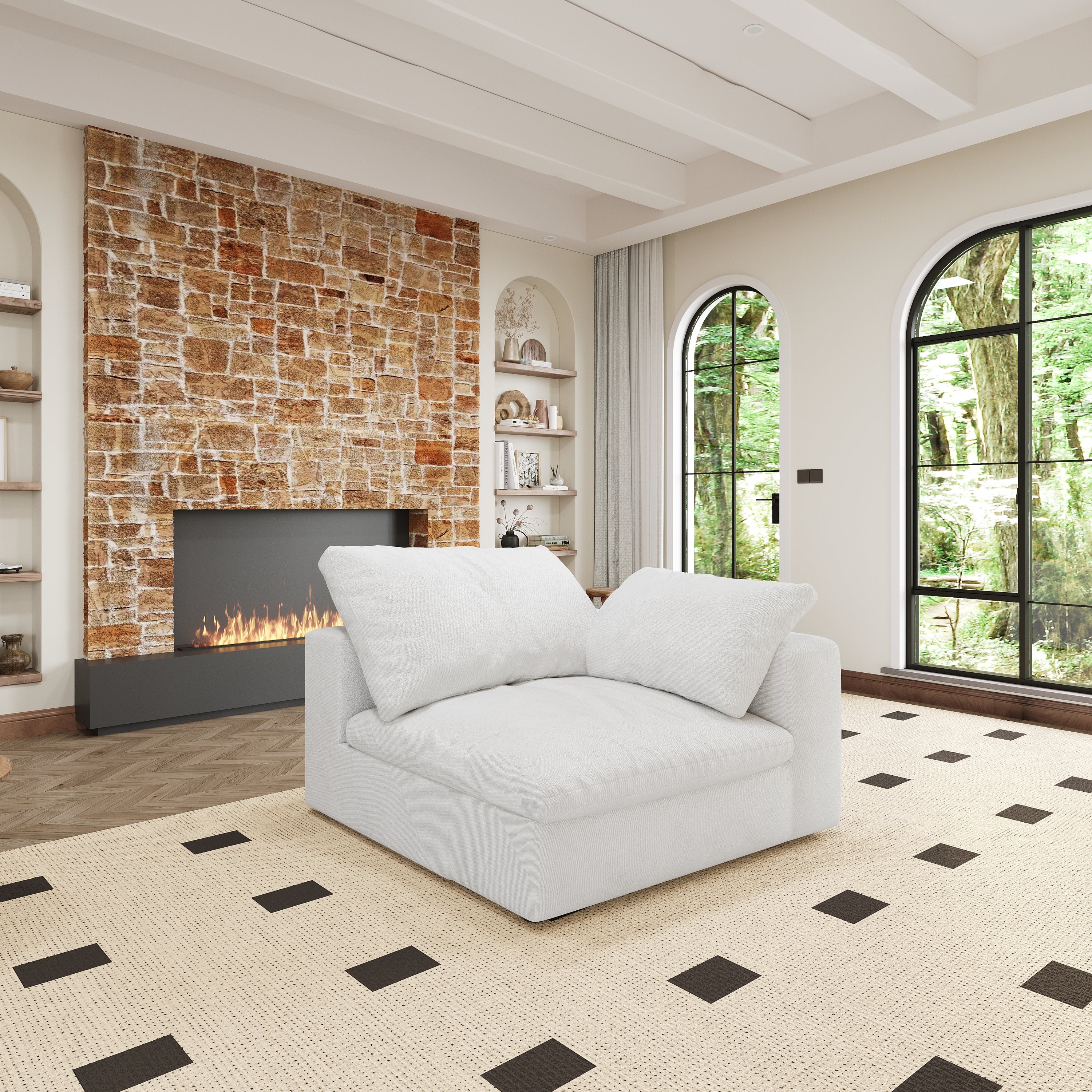 Walker Edison | Cloud Modular 80' Down Filled Loveseat Sofa