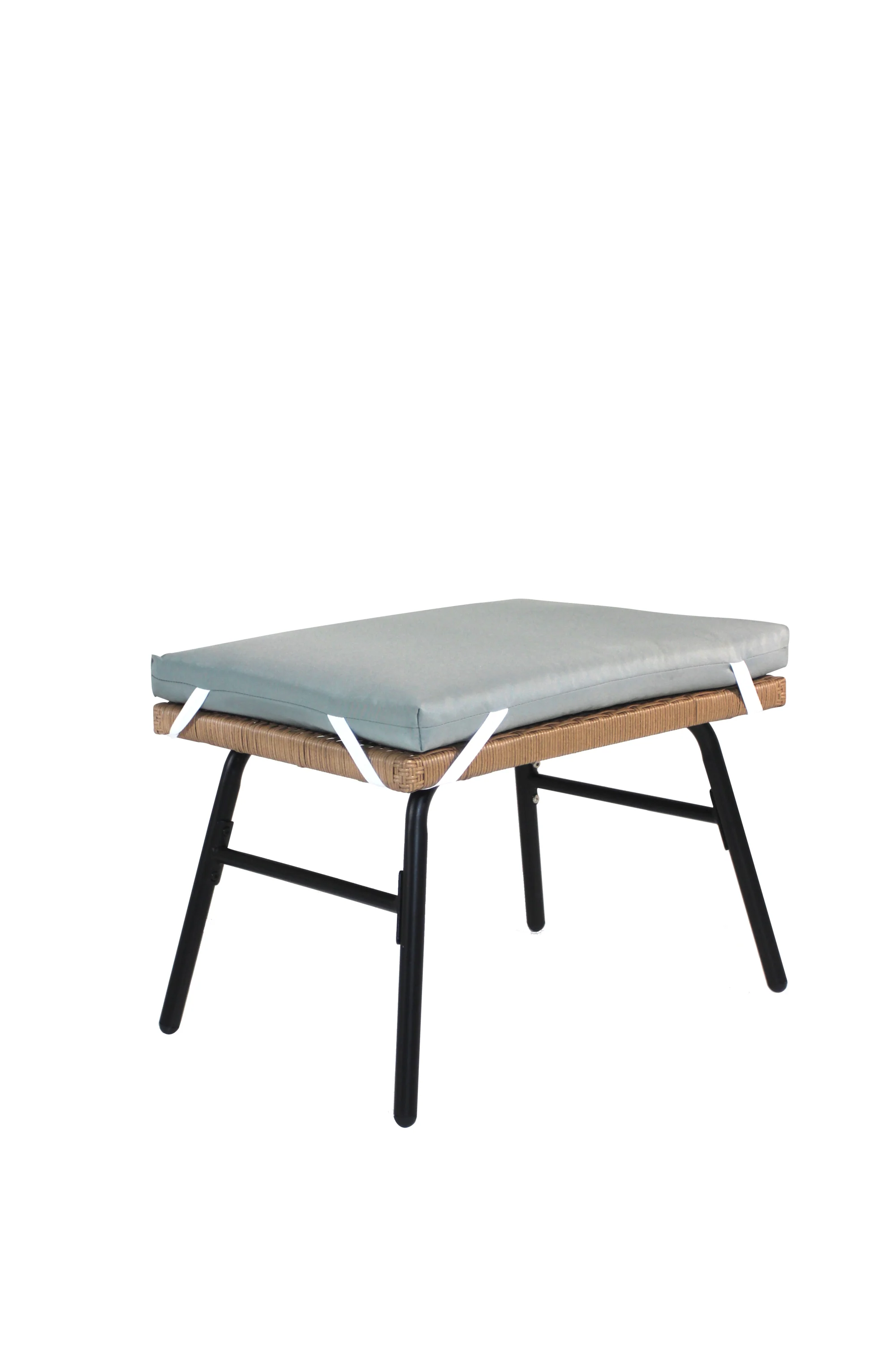 Walker Edison | Outdoor Garden Wicker Egg Chair And Footstool Set