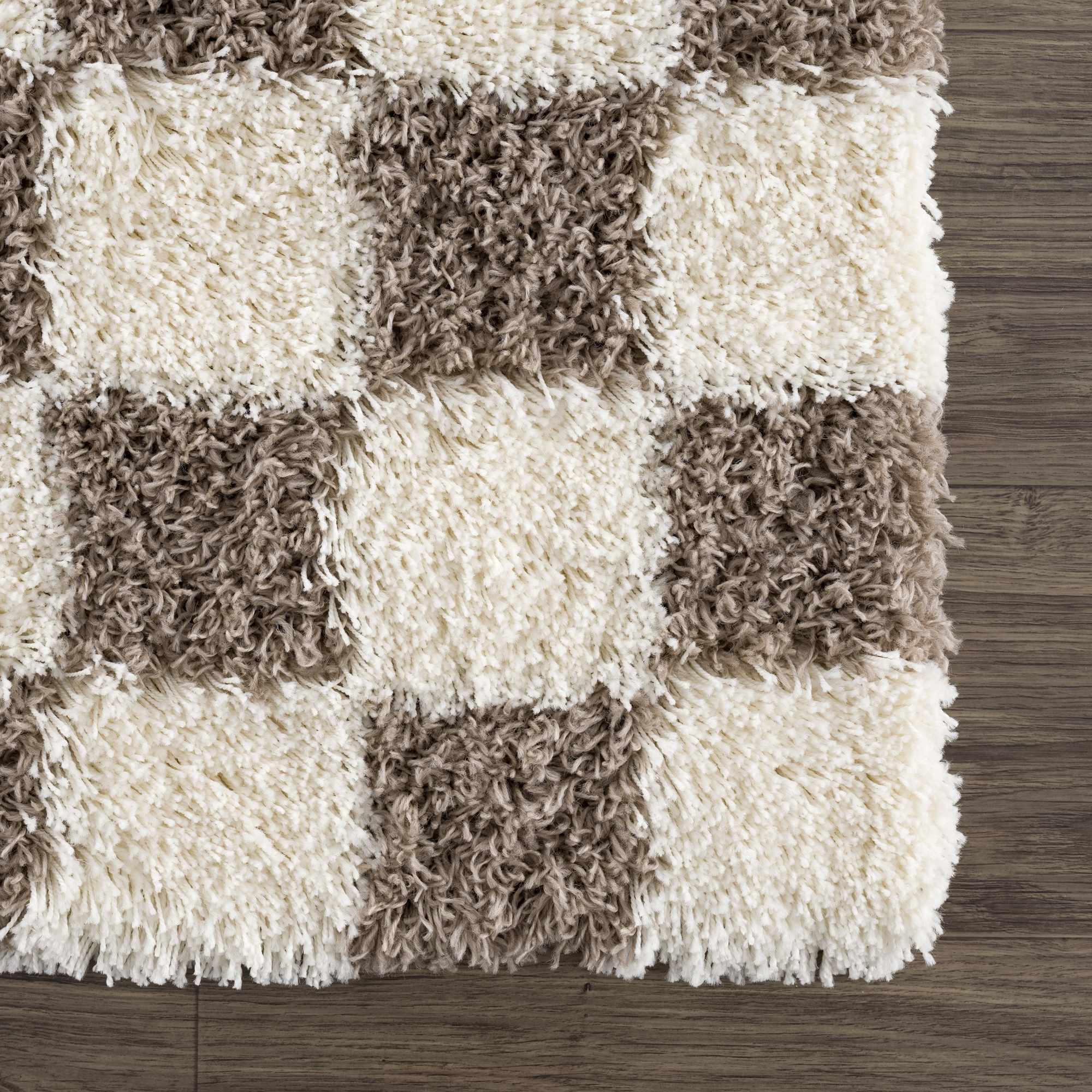 Boutique Rugs - Atira Brown Checkered Area Rug