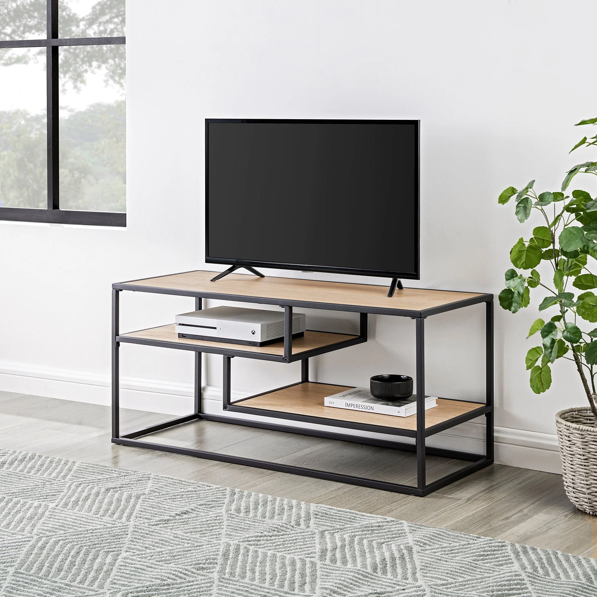 Maya 40 Contemporary Metal TV Stand