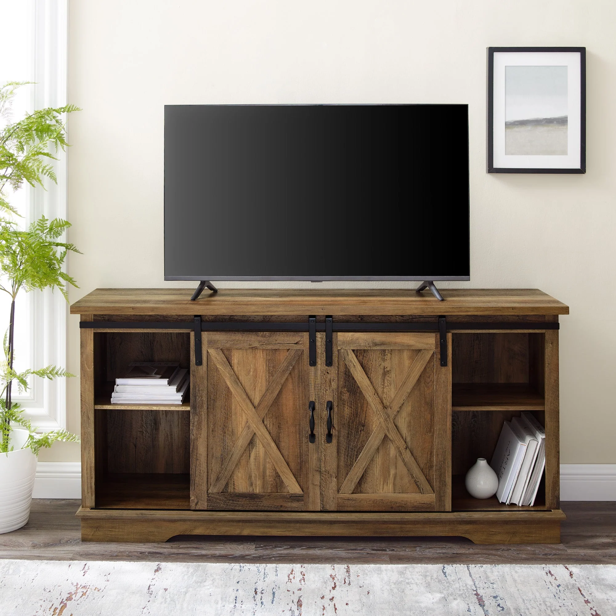 58 Sliding Barn Door TV Stand