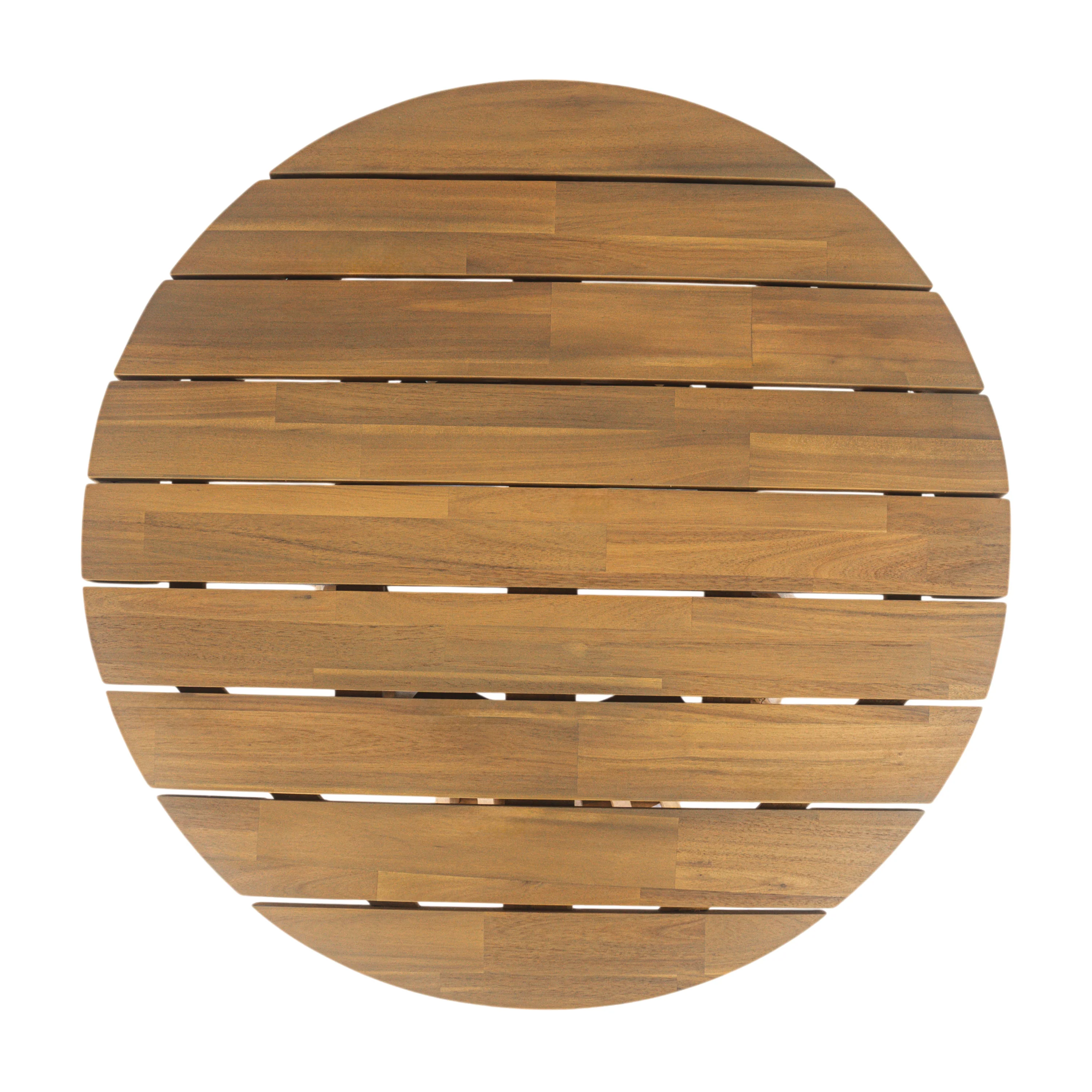 Walker Edison | Outdoor 3 Piece Teak Deep Seat Daybed Sofa with Coffee Table