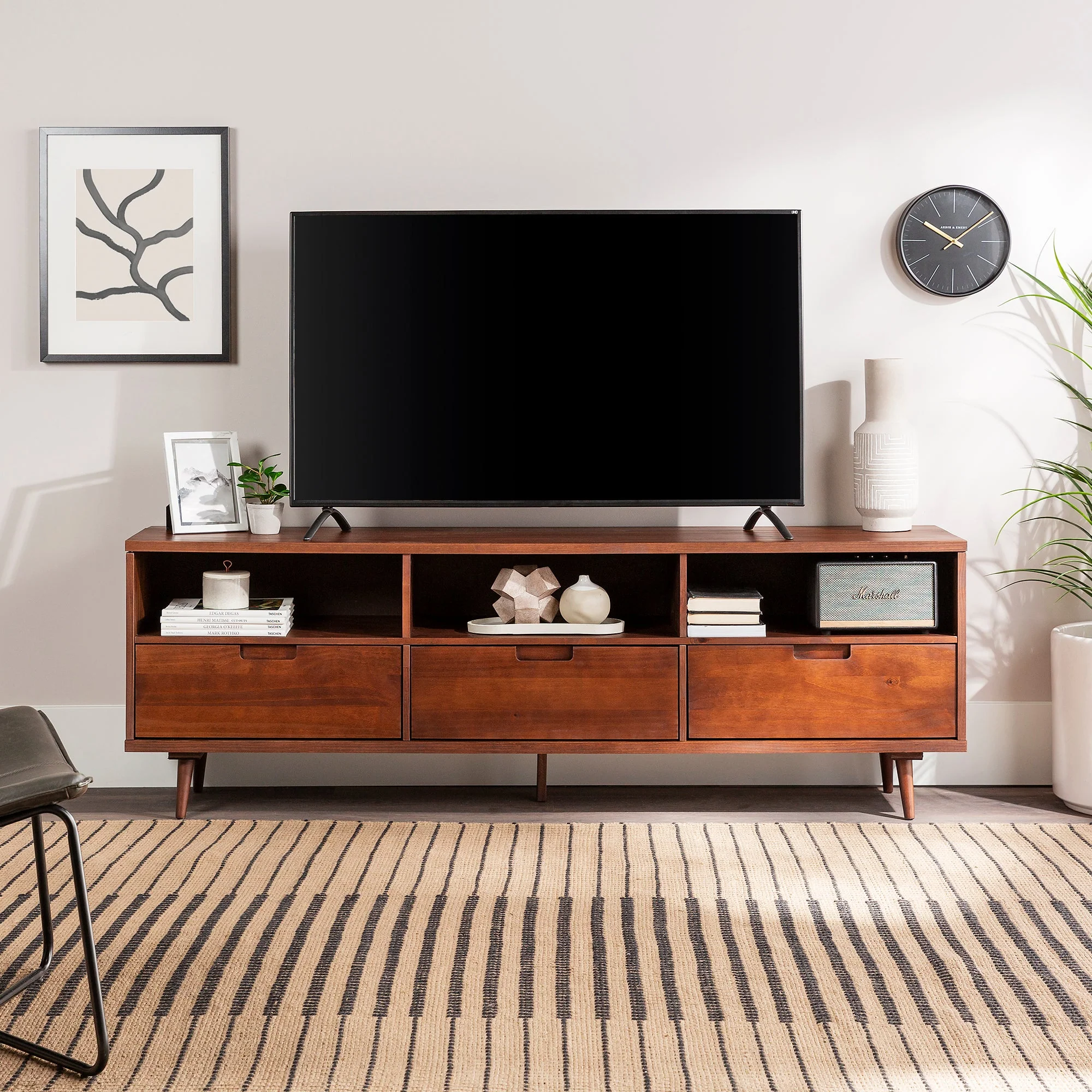 Sloane 70 3 Drawer Solid Wood TV Stand