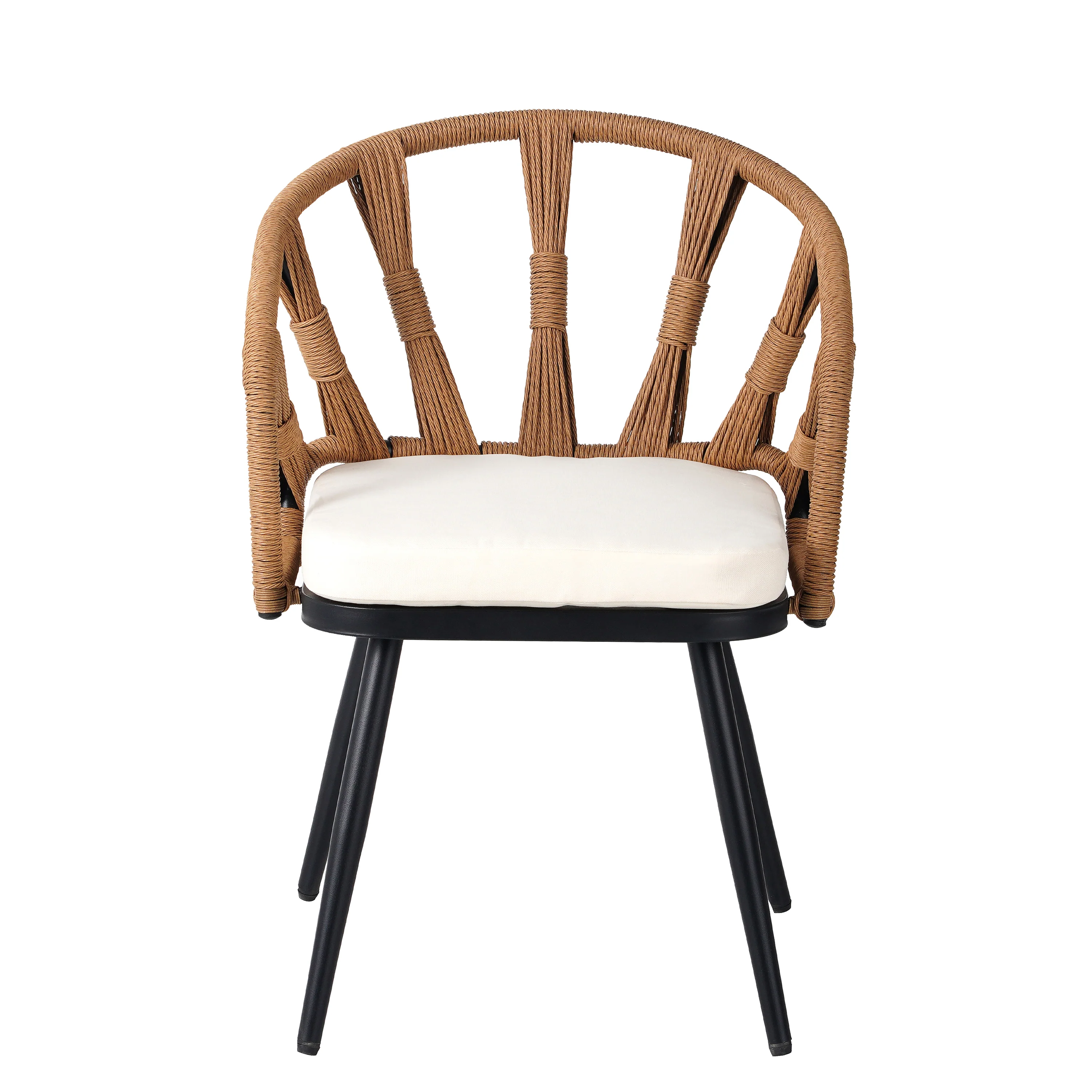 Walker Edison | U Style Contemporary Outdoor Dining Table and Chairs Set