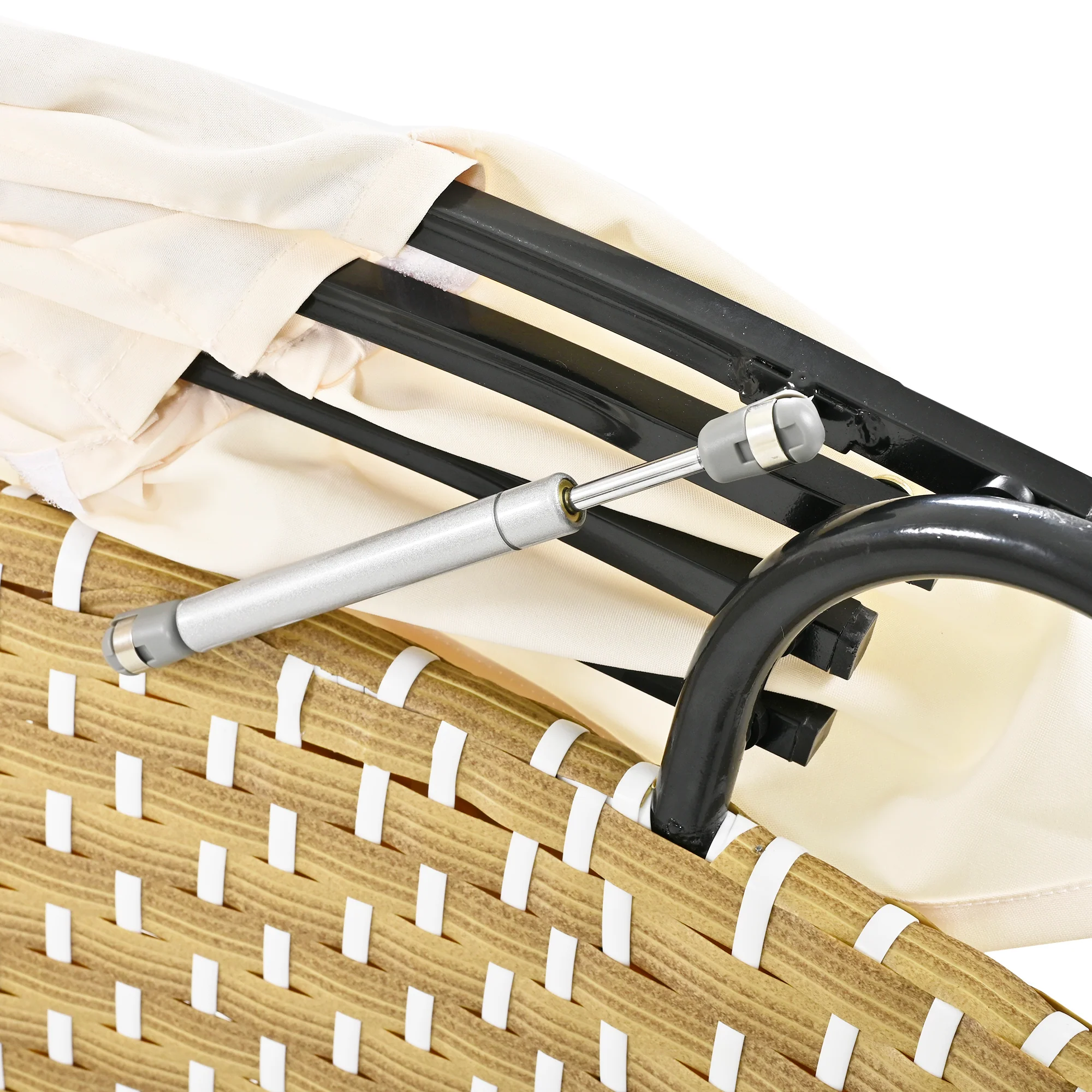 Walker Edison | Outdoor Round Modular Sunbed Sofa Set