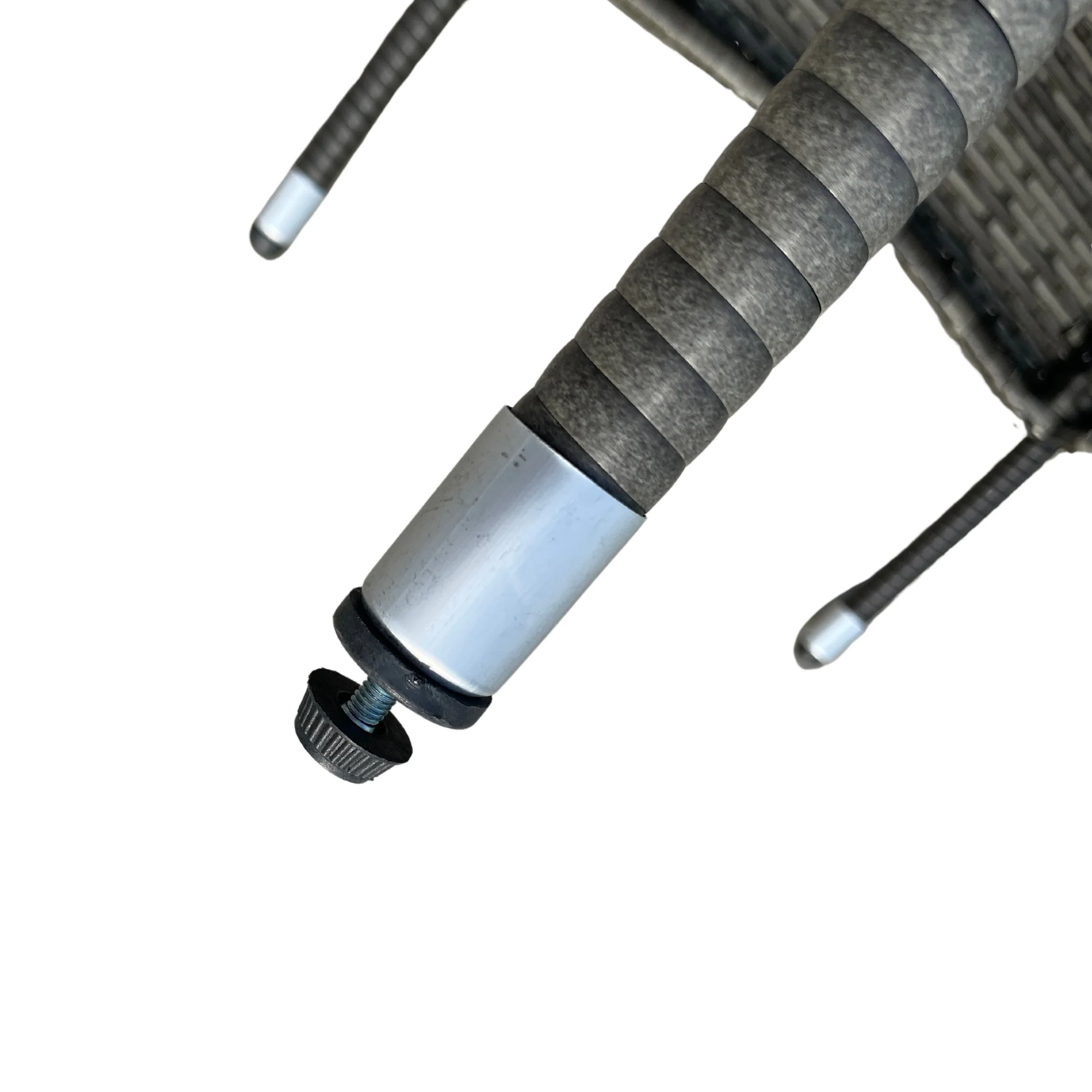 Walker Edison | 9 piece Outdoor Patio Wicker Dining Set with Glass Top