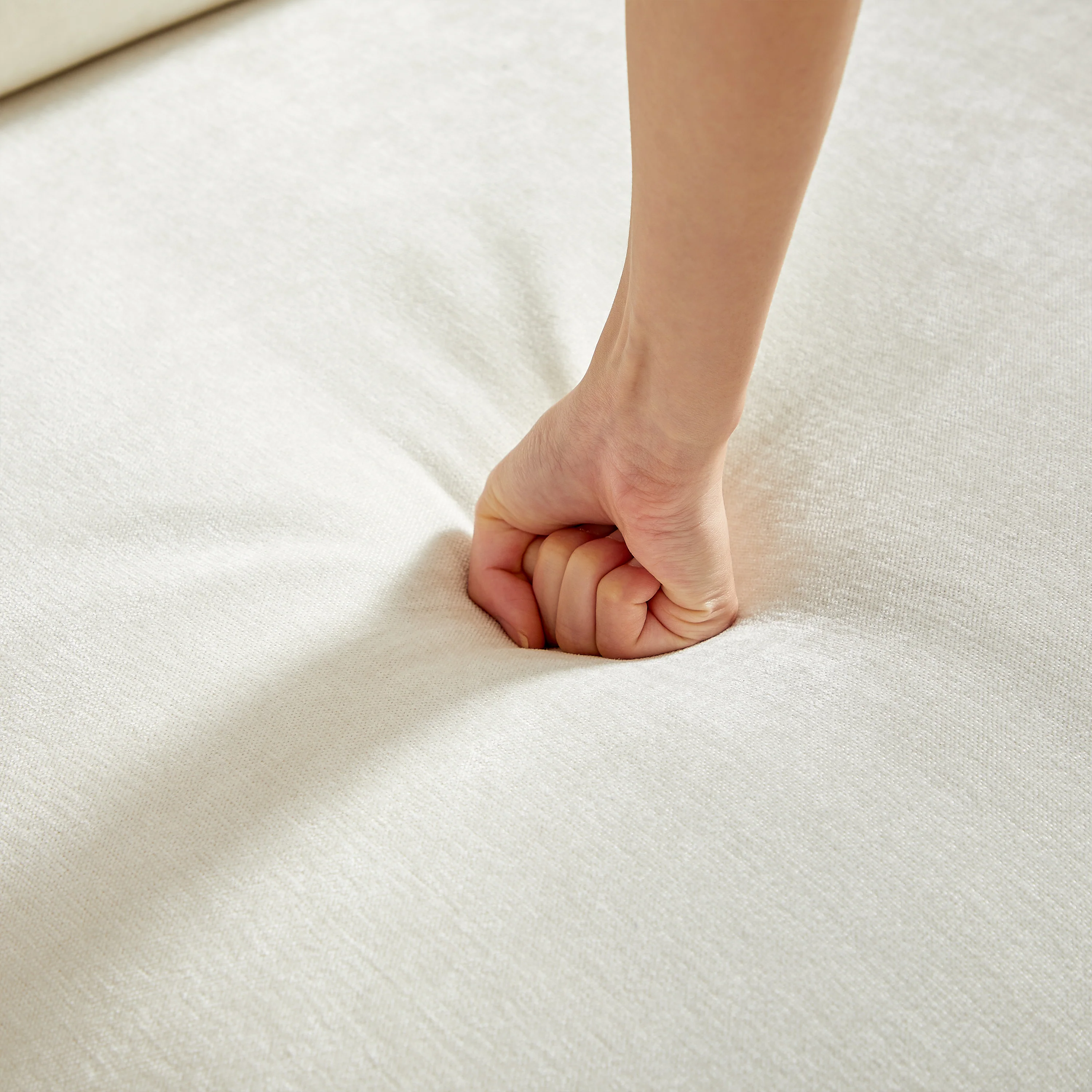 Walker Edison | Modern Chenille Wide Sofa with Pillows