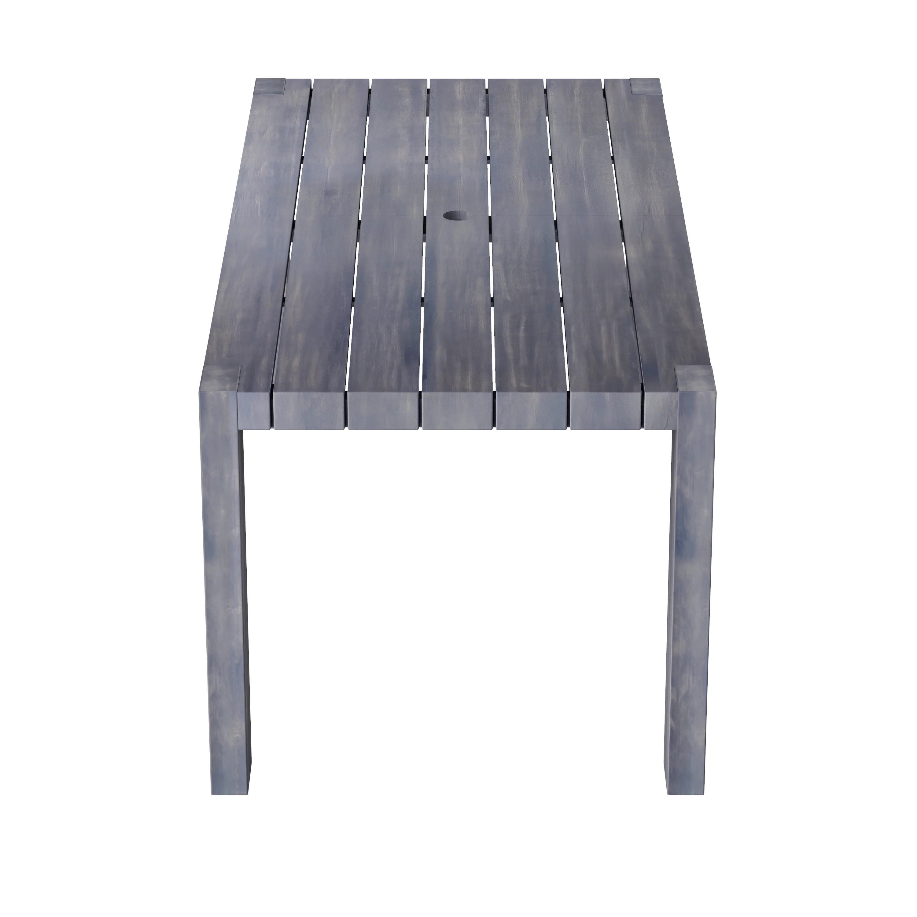 Walker Edison | Grey Wood Outdoor 7-Piece Patio Dining Table Set for 6