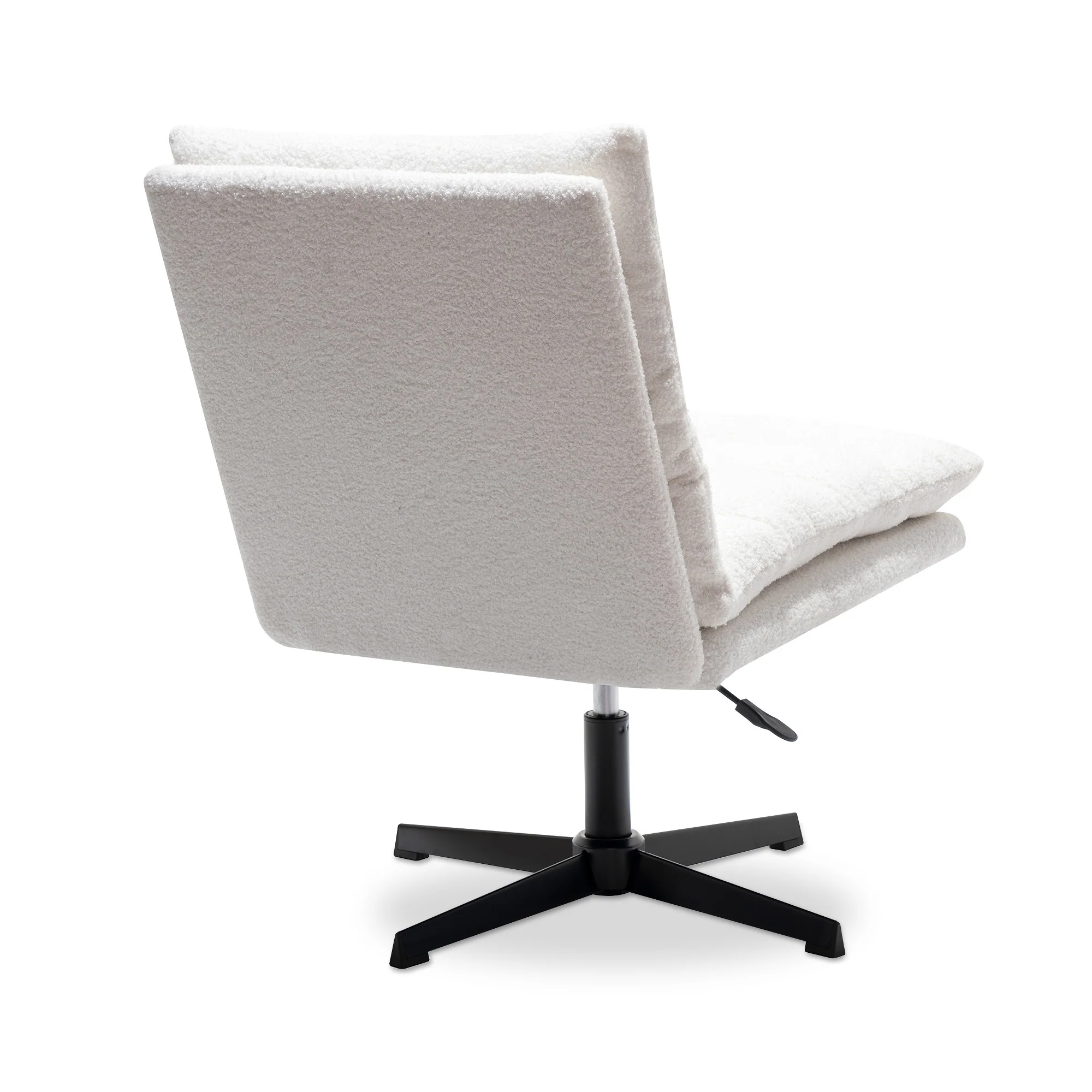 Walker Edison | Beige Teddy Swivel Wide Desk Chair