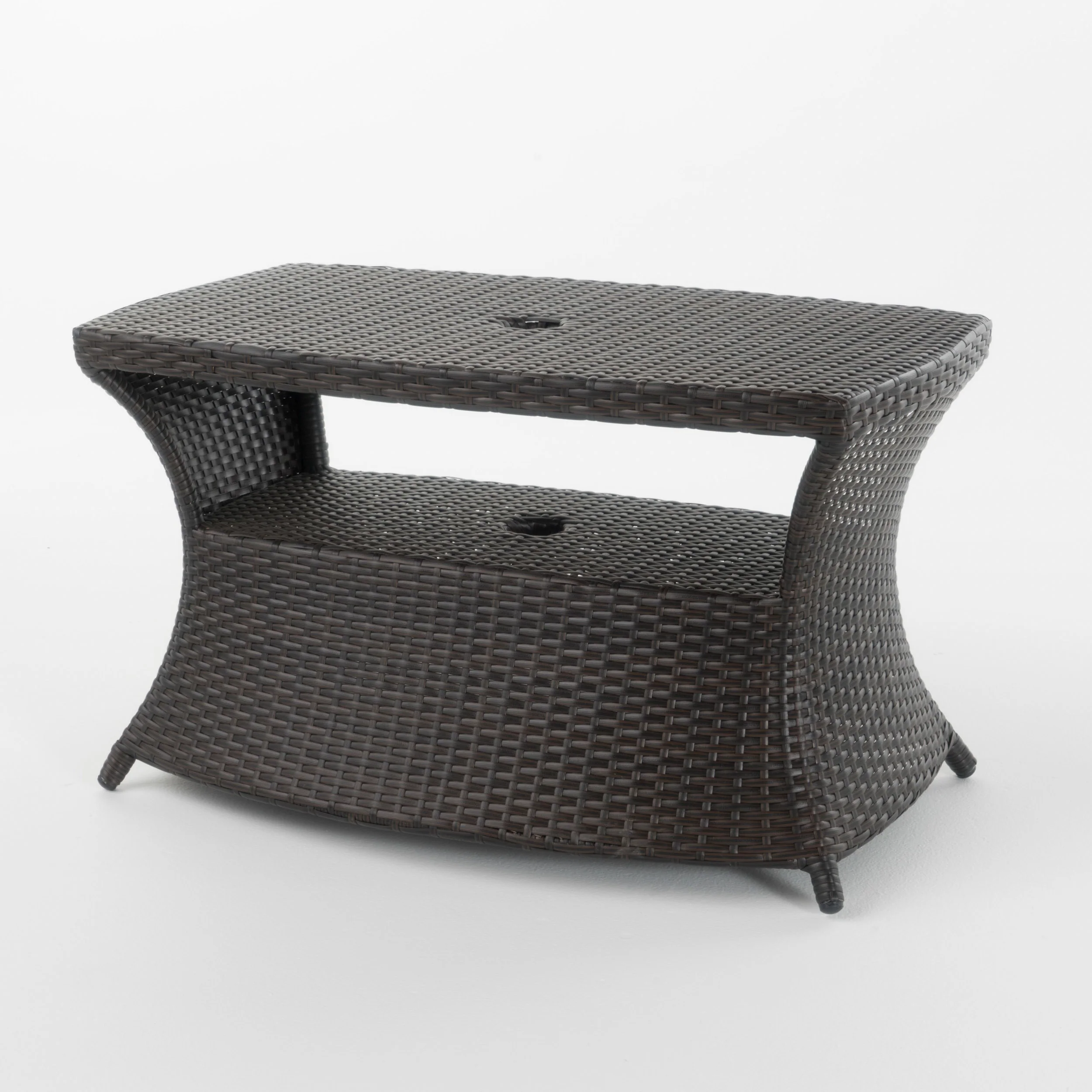 Walker Edison | Wicker Outdoor Patio Coffee Table