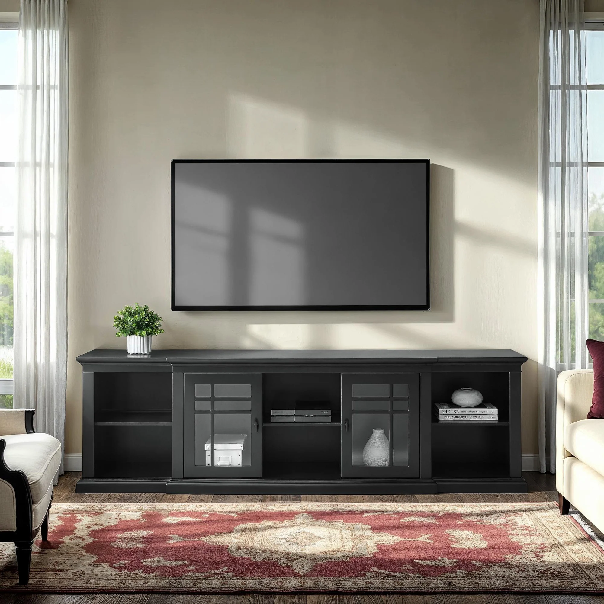 Hattie Glass-Door TV Stand