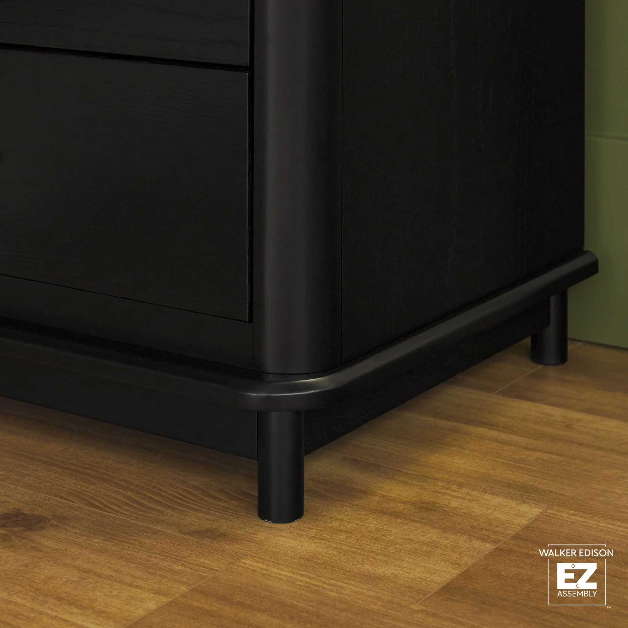 Annette Contemporary 3-Drawer Wood Nightstand