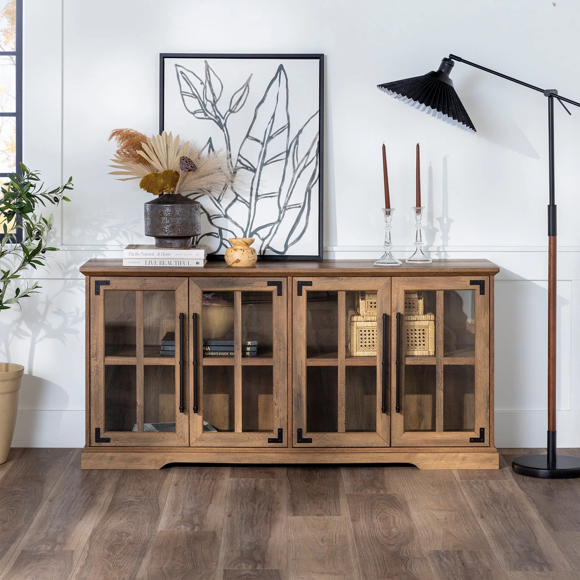 Abigail 58 Farmhouse 4 Door TV Stand