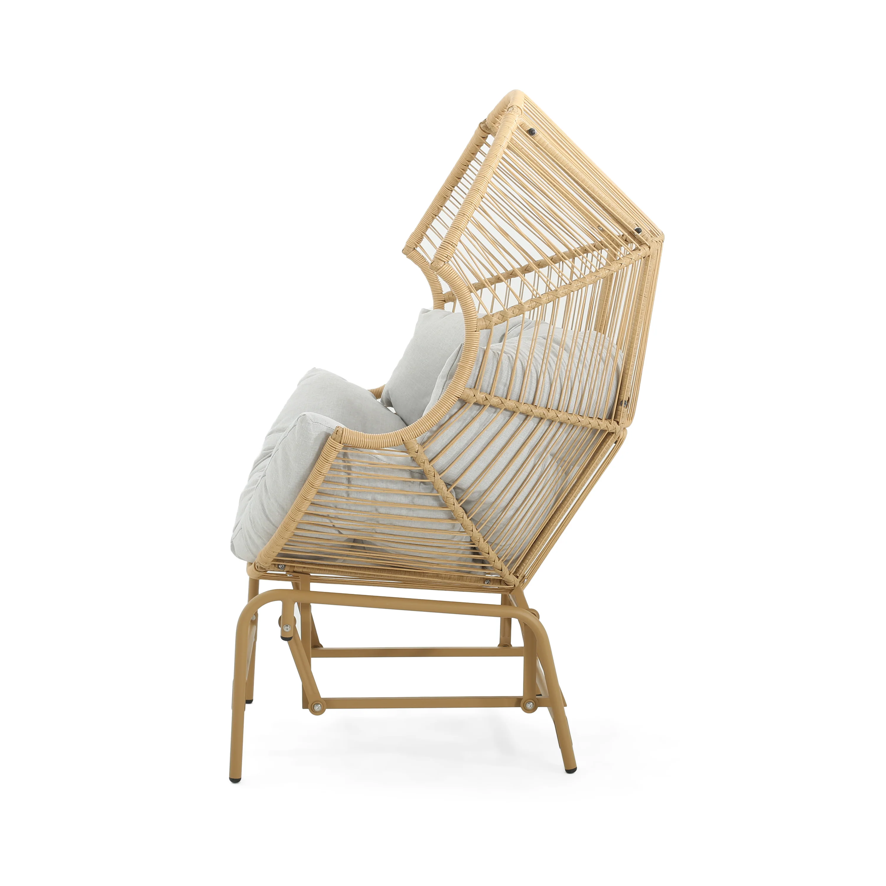 Walker Edison | Palos Outdoor Wicker Glider Chair