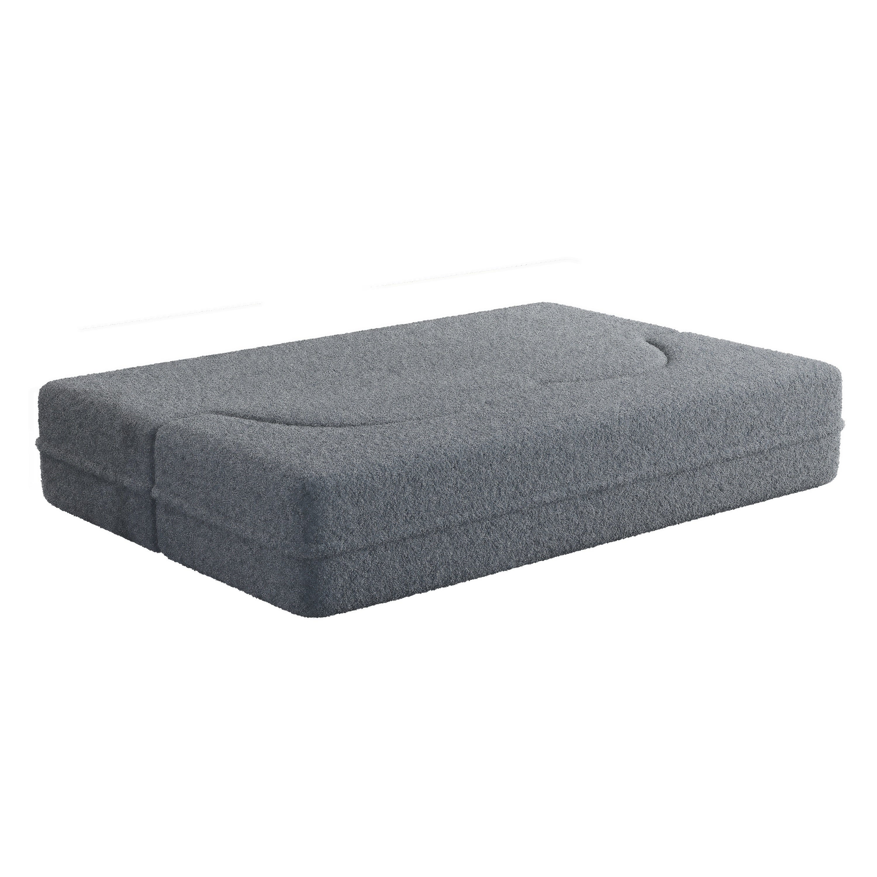 Walker Edison | Convertible Modern Teddy Floor Full Size Sofa Bed with Pillows
