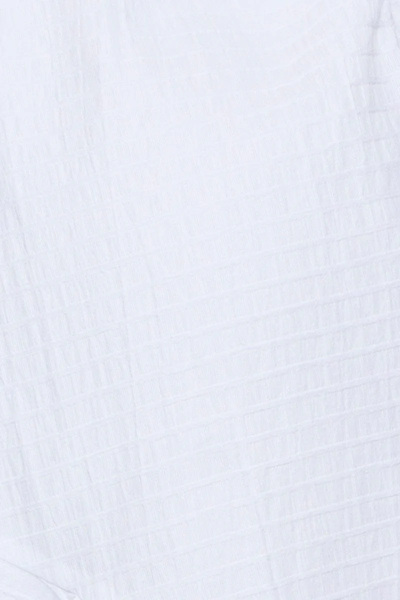 White Mini Dress Sleeveless Square Neck