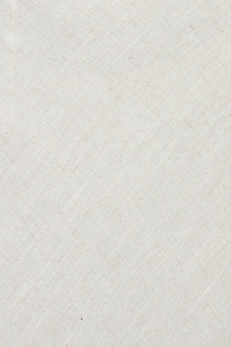 Beige Maxi Dress Sleeveless Racer Neck