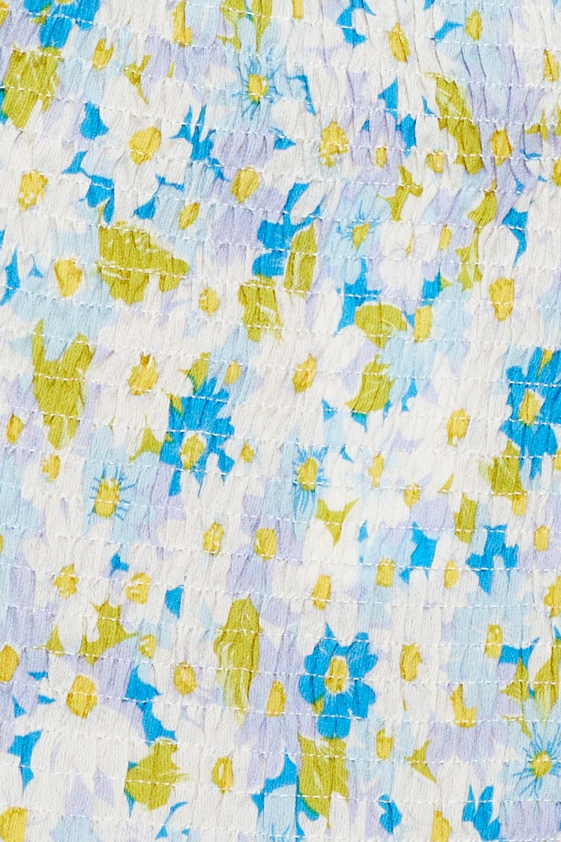 Print Crop Top Short Sleeve Sweetheart