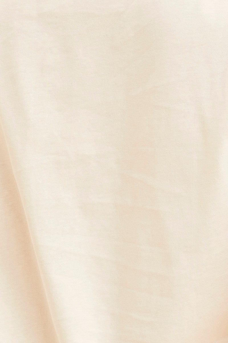 White Cropped T-Shirt Crew Neck Roll Sleeve Cotton