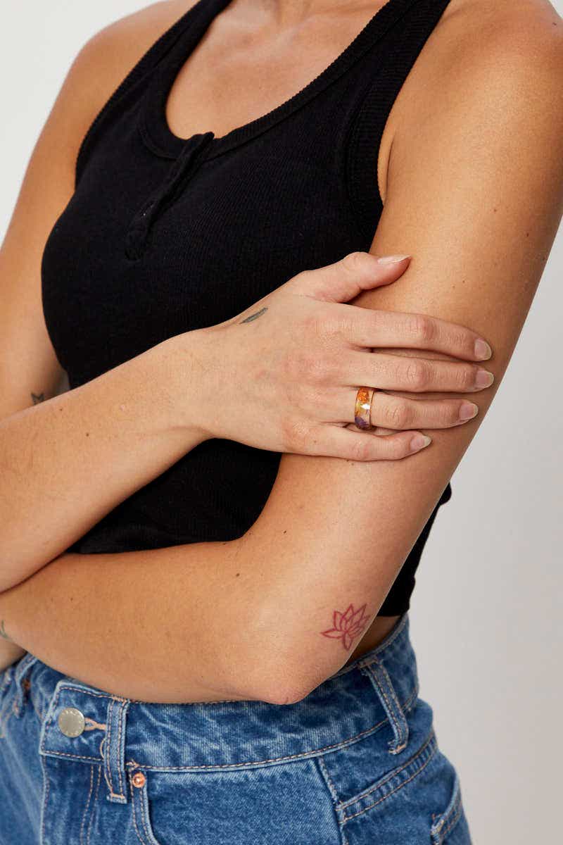 Multi Flower Resin Ring