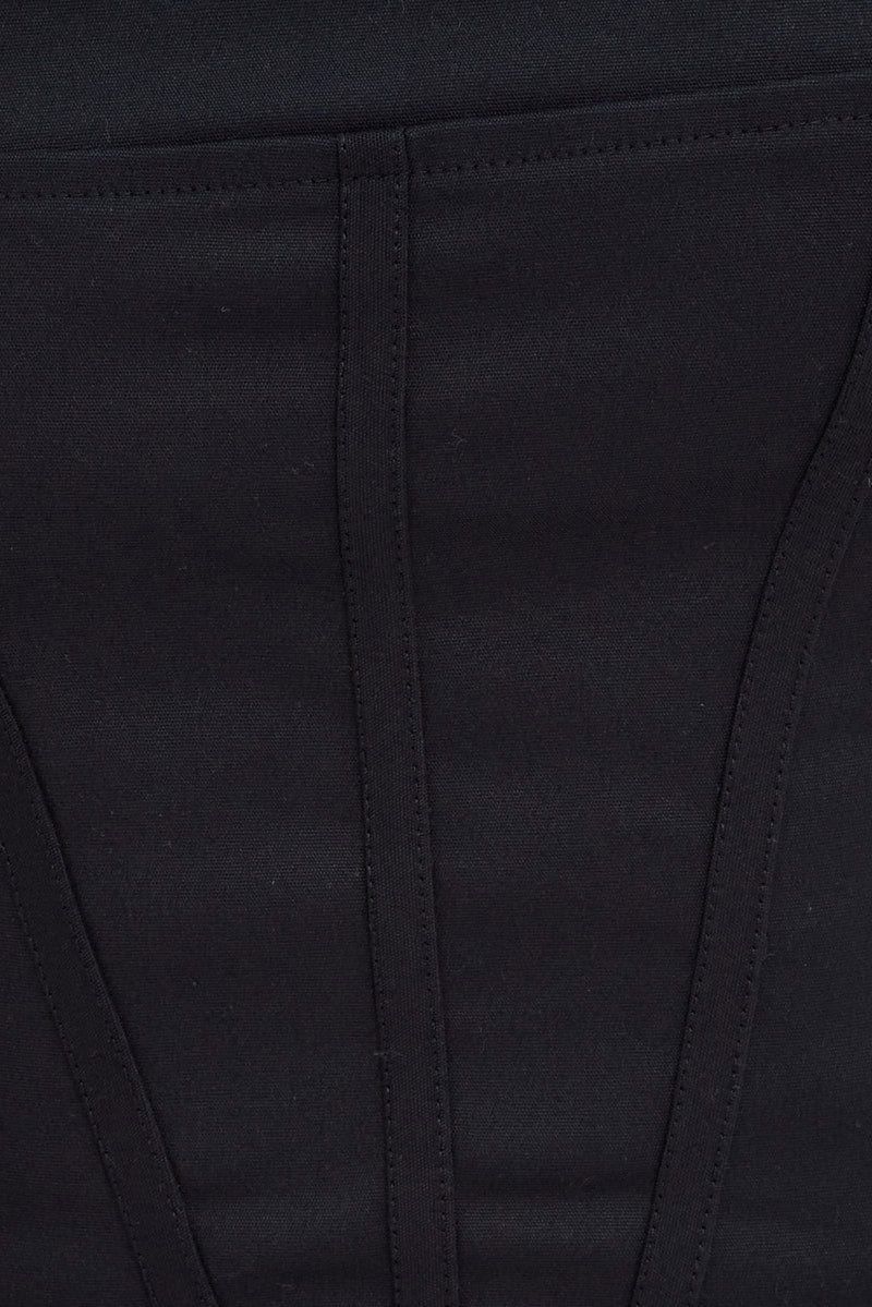 Black Lace Up Back Top Singlet