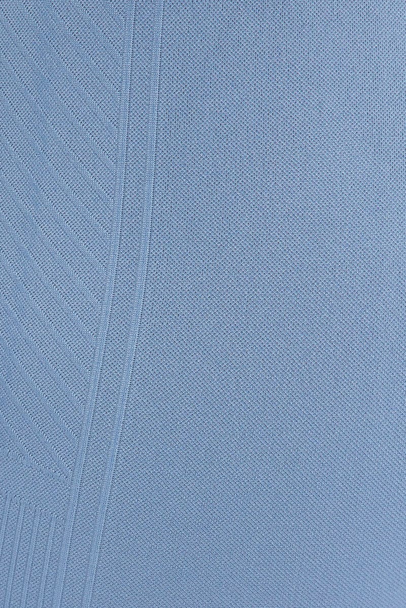 Blue Seamless Top And Legging Activewear Set