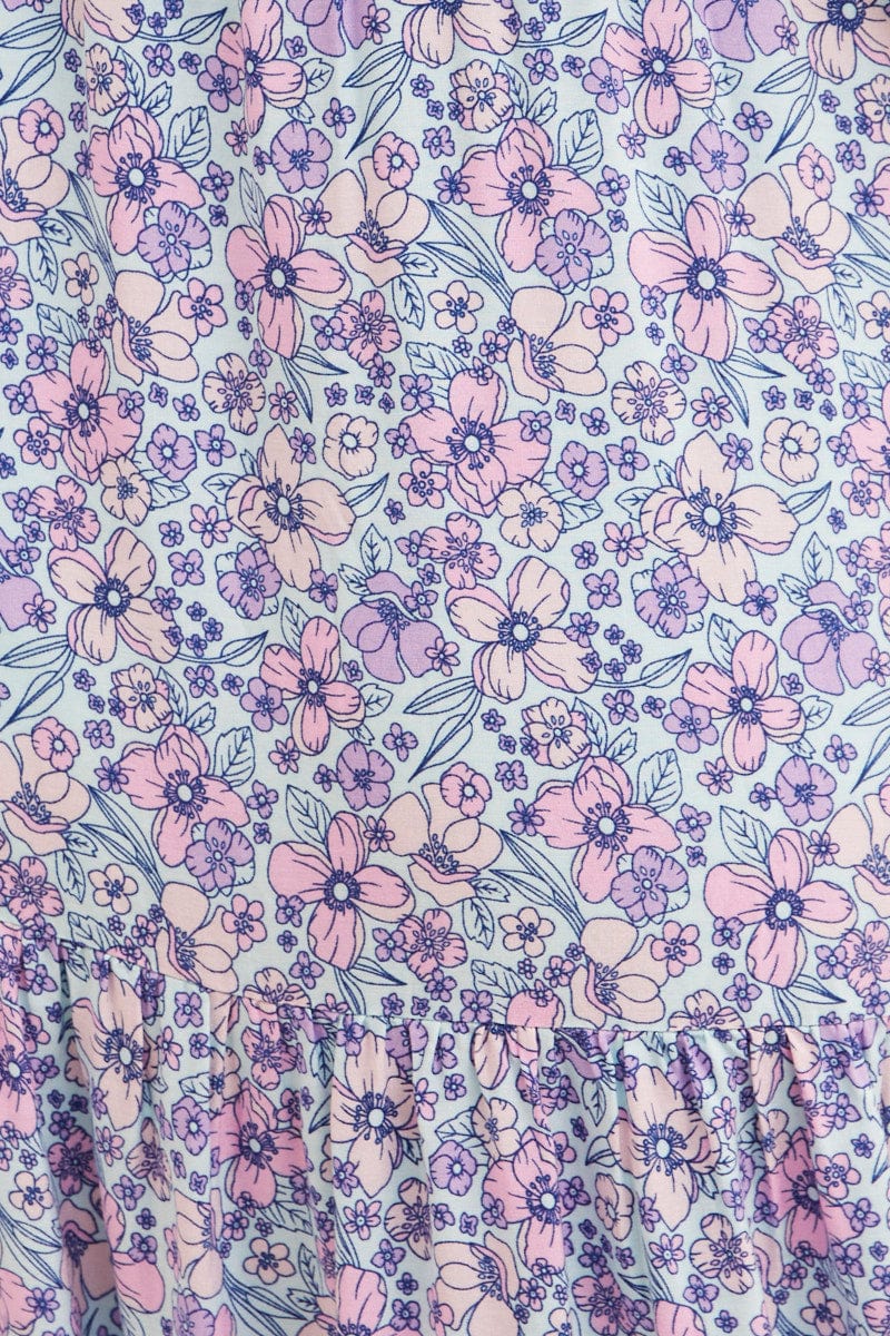 Boho Print Short Sleeve Maxi Dress