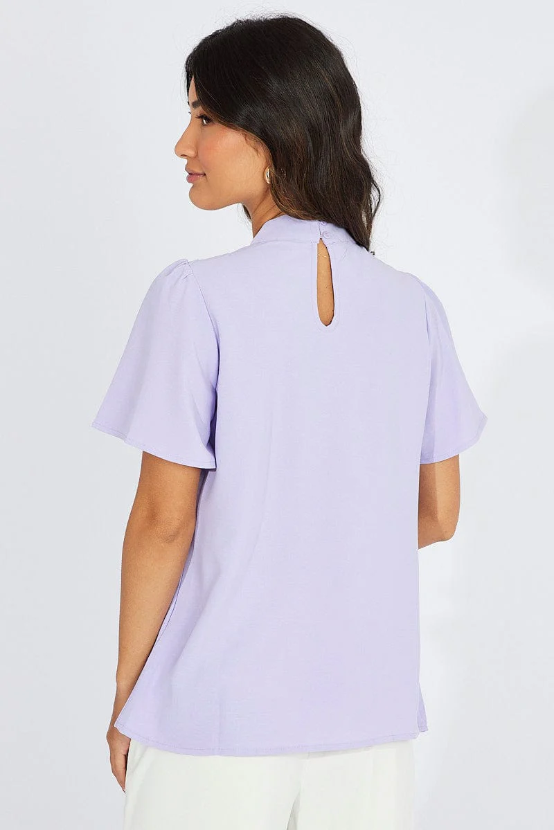 Purple Top Short Sleeve
