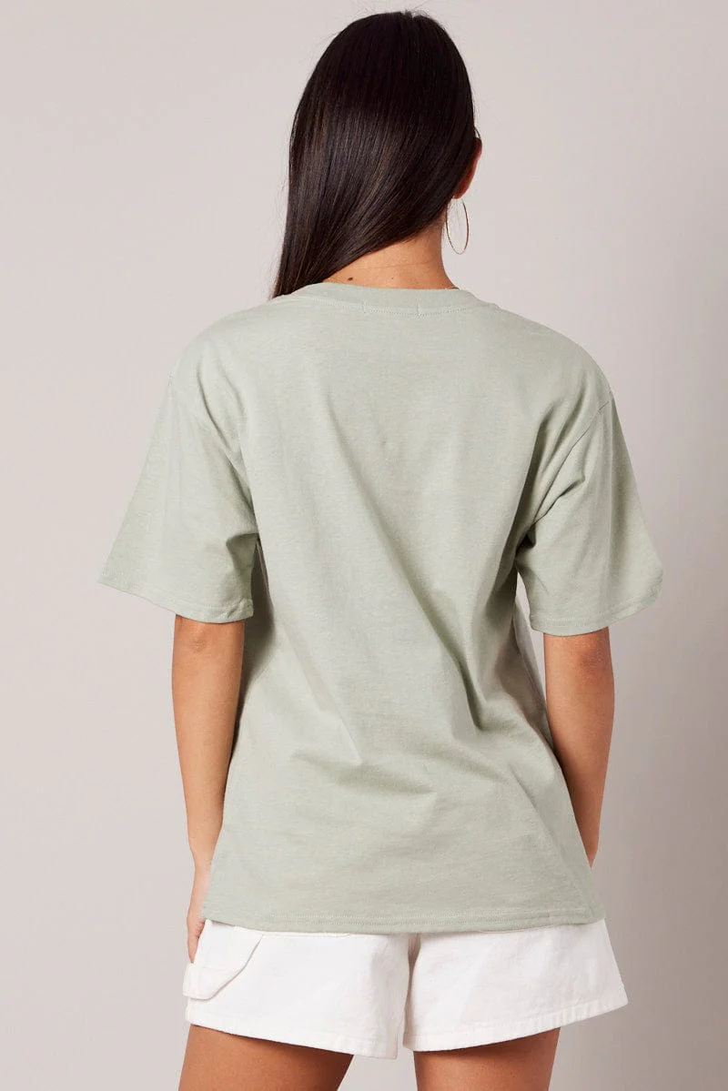 Green Graphic Tee Short Sleeve