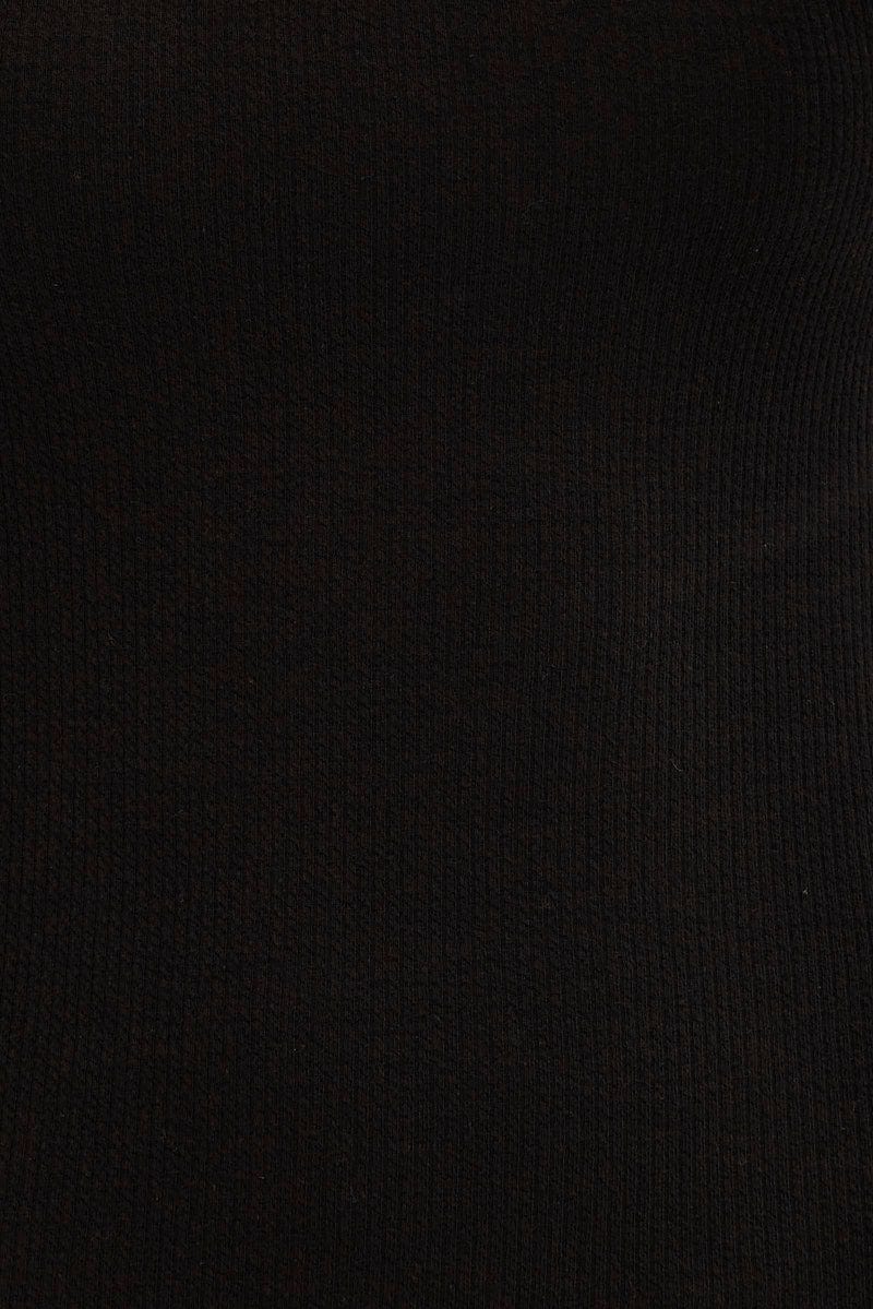 Black Maxi Dress Sleeveless Bodycon Rib