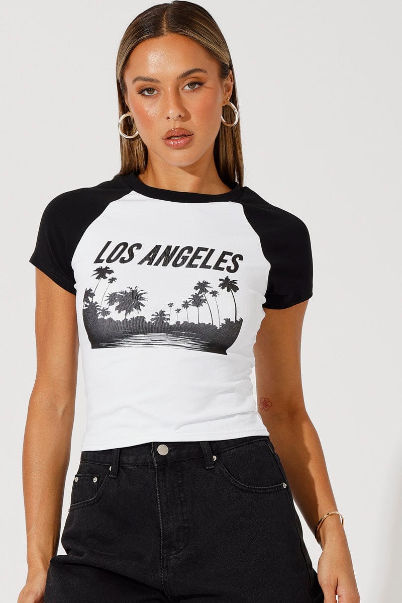 Black Graphic Tee Short Sleeve