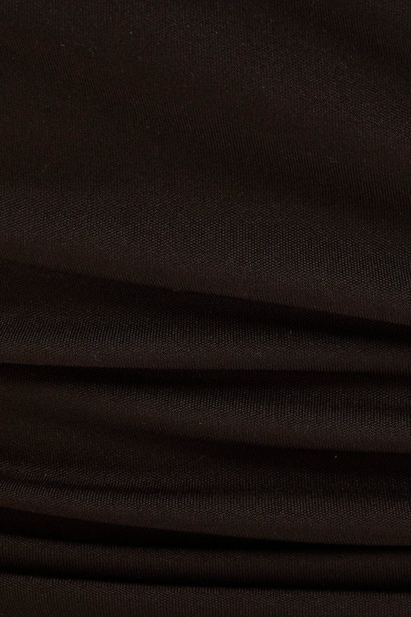 Black Solid Corset One Piece Bodysuit