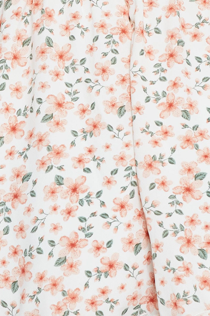 Print Mini Dress Long Sleeve