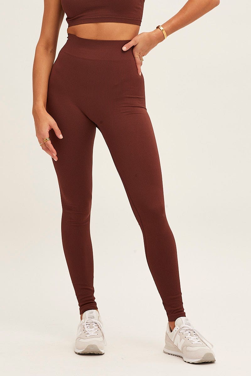Brown Leggings Seamless