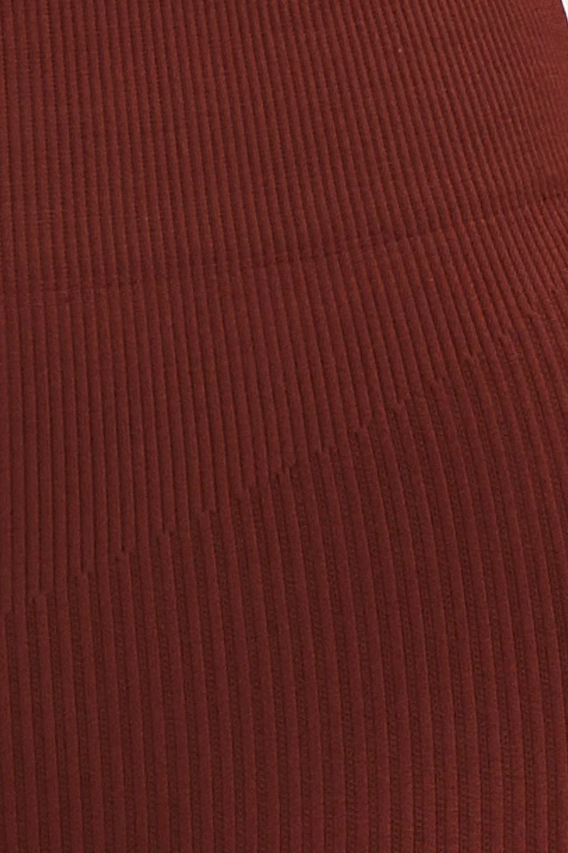 Brown Biker Shorts Activewear High Rise Seamless