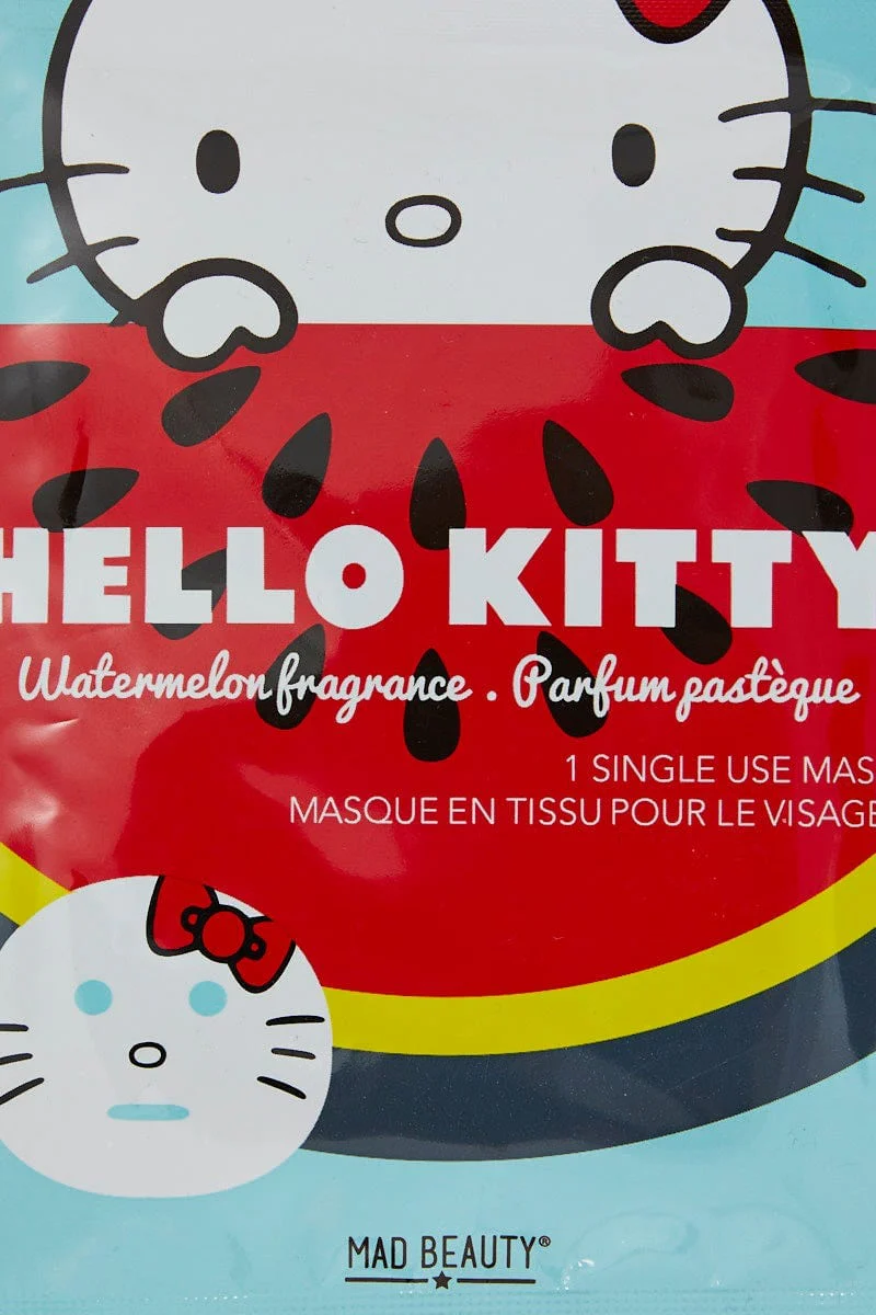 Multi Hello Kitty Watermelon Face Mask