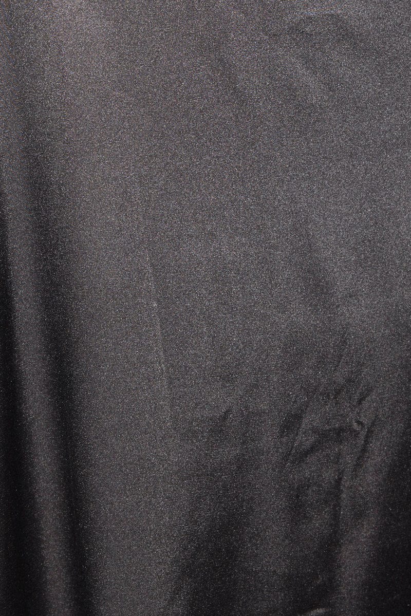 Black Midi Dress Satin