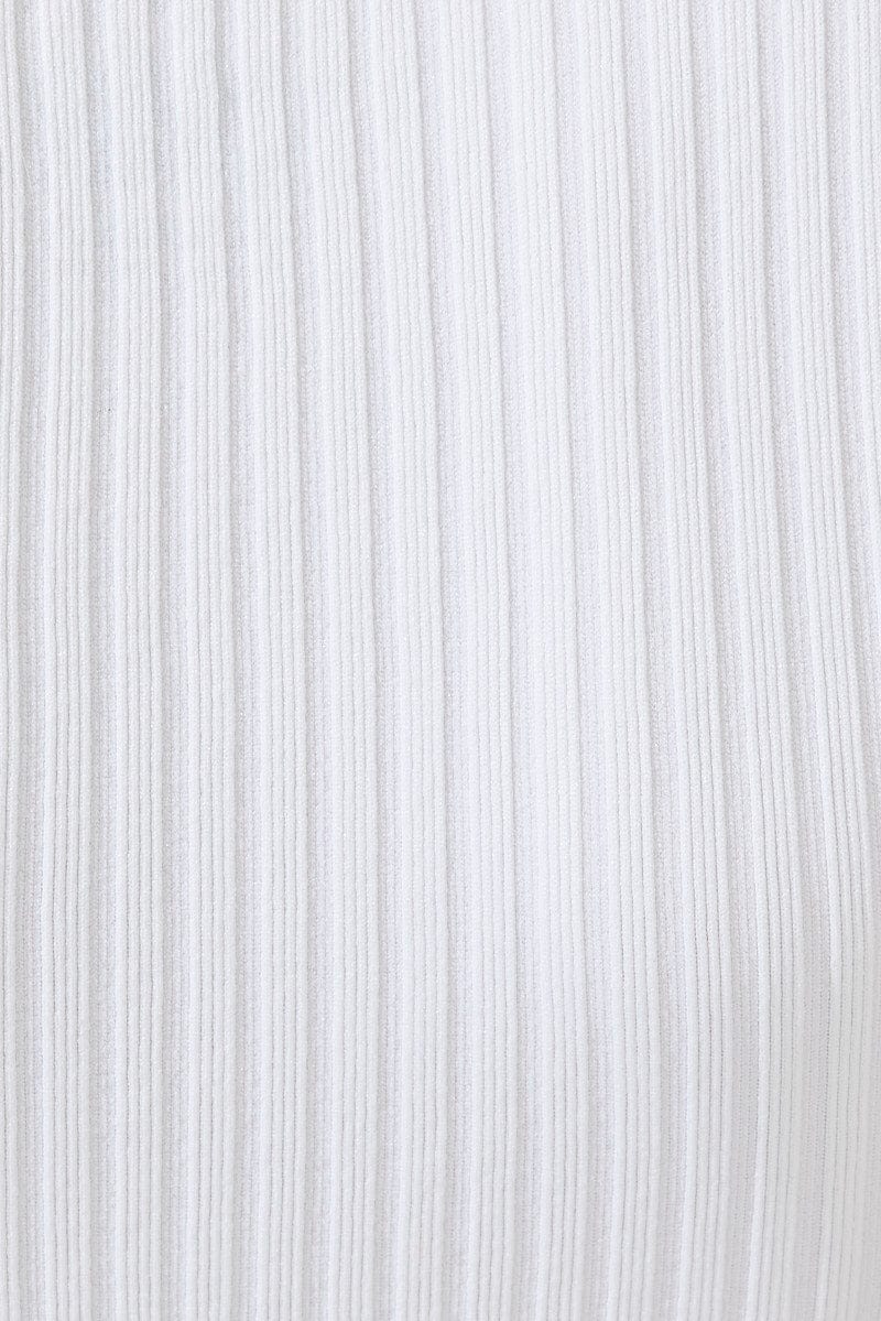 White Tank Top Crew Neck Seamless