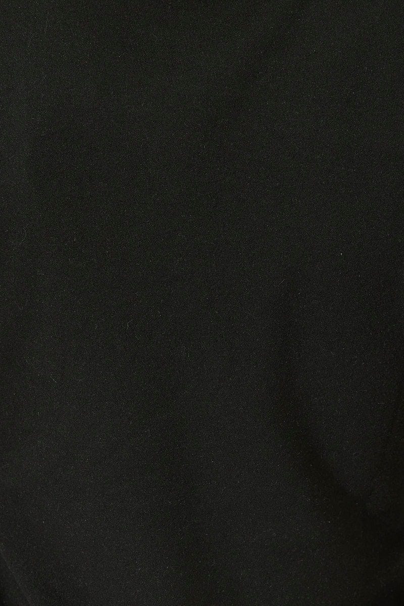 Black Supersoft Dress Short Sleeve Crew Neck