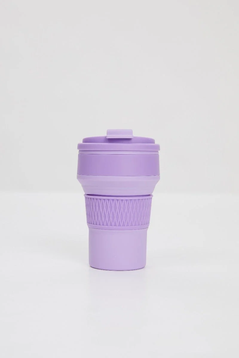 Purple Nyla Rose Collapsable Re-Useable Cup