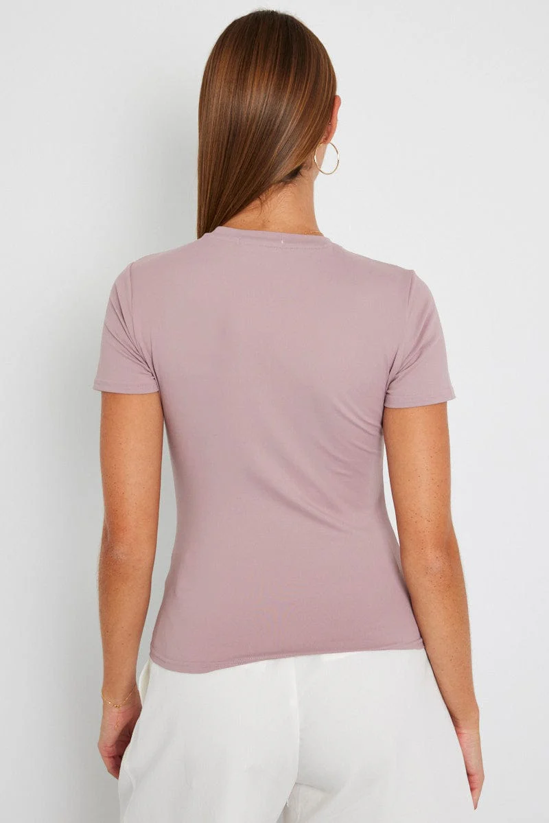 Purple Supersoft Top Short Sleeve