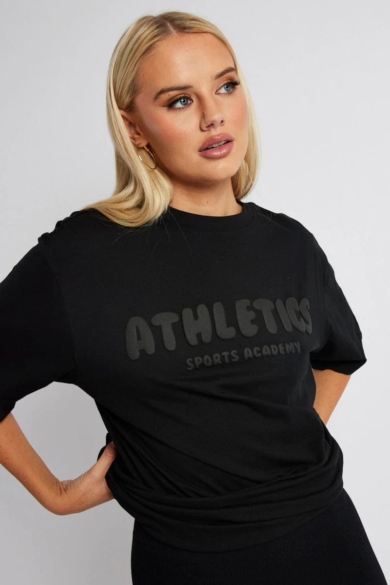 Black Athletics Graphic Tee