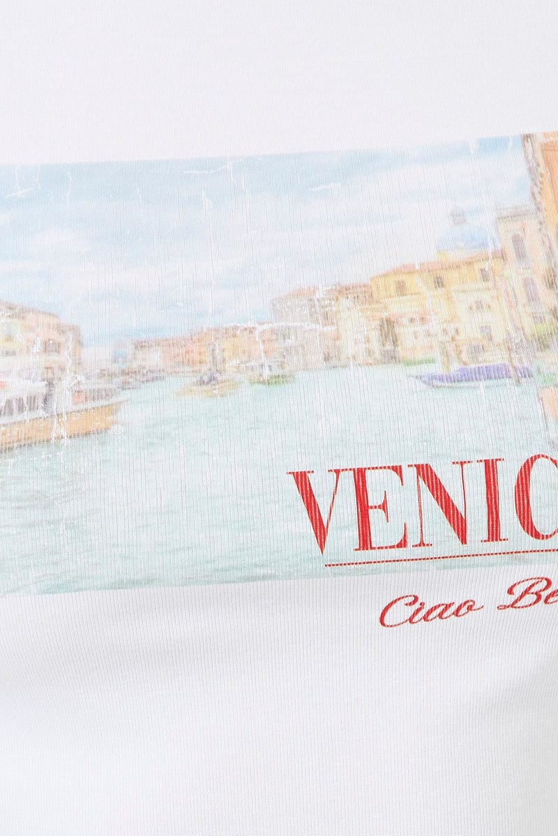 White Graphic Tee Short Sleeve