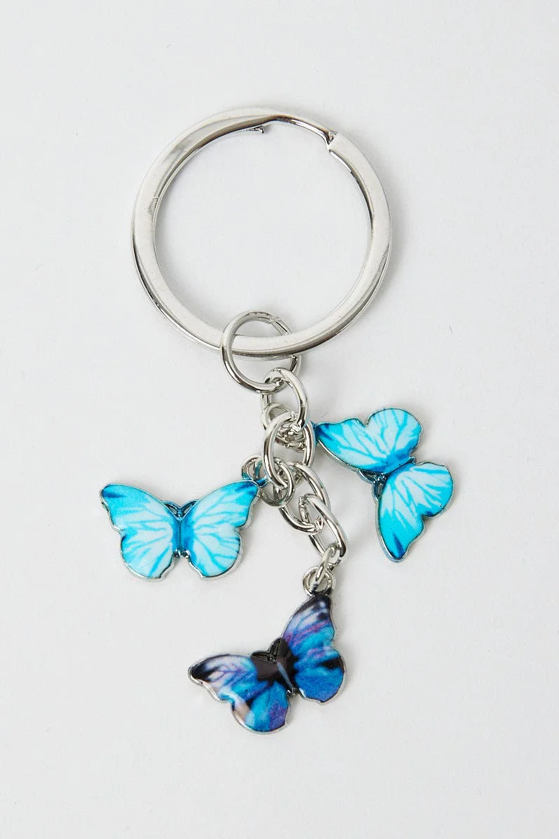 Blue Butterfly Keyring