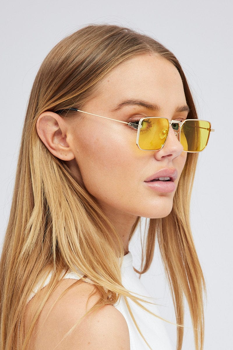 Yellow Fashion Sunglasses