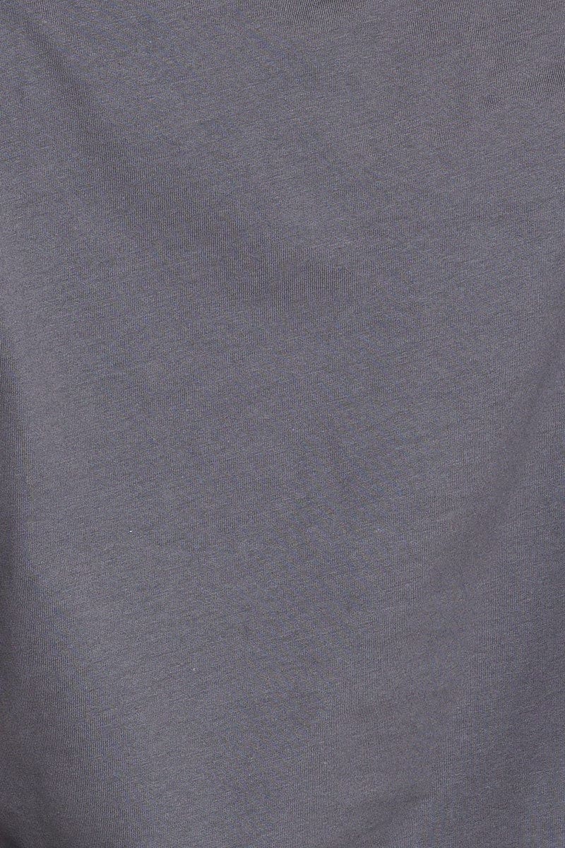 Grey Graphic T Shirt Short Sleeve