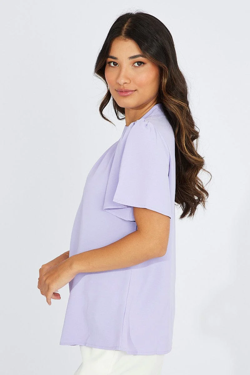 Purple Top Short Sleeve
