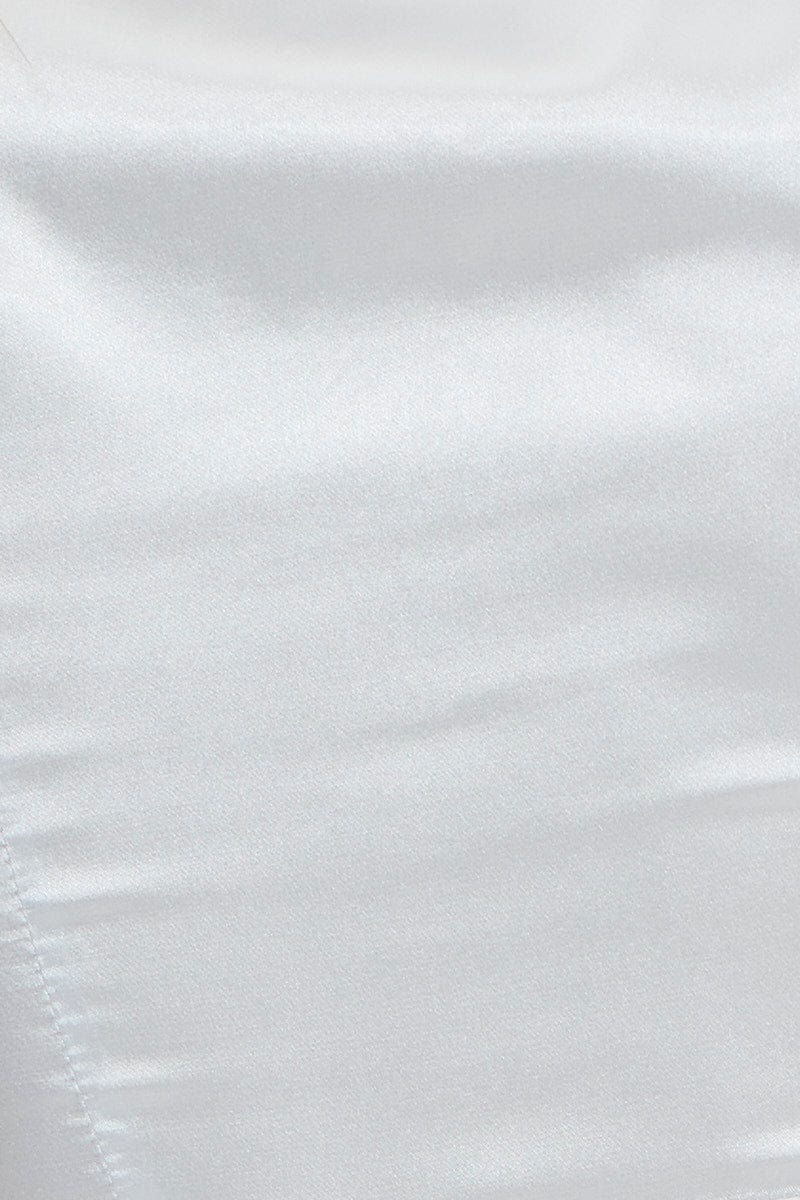 Silver Drawstring Ruched Mini Dress