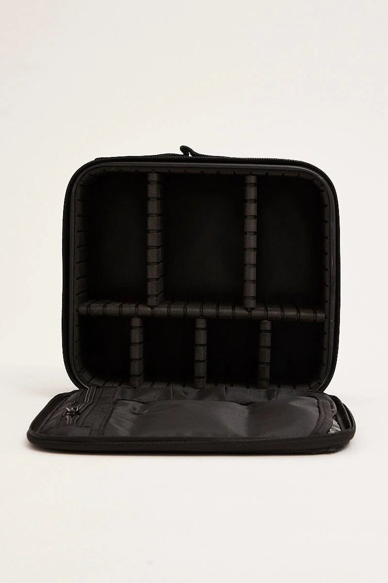 Black Travel Makeup Cosmetic Case