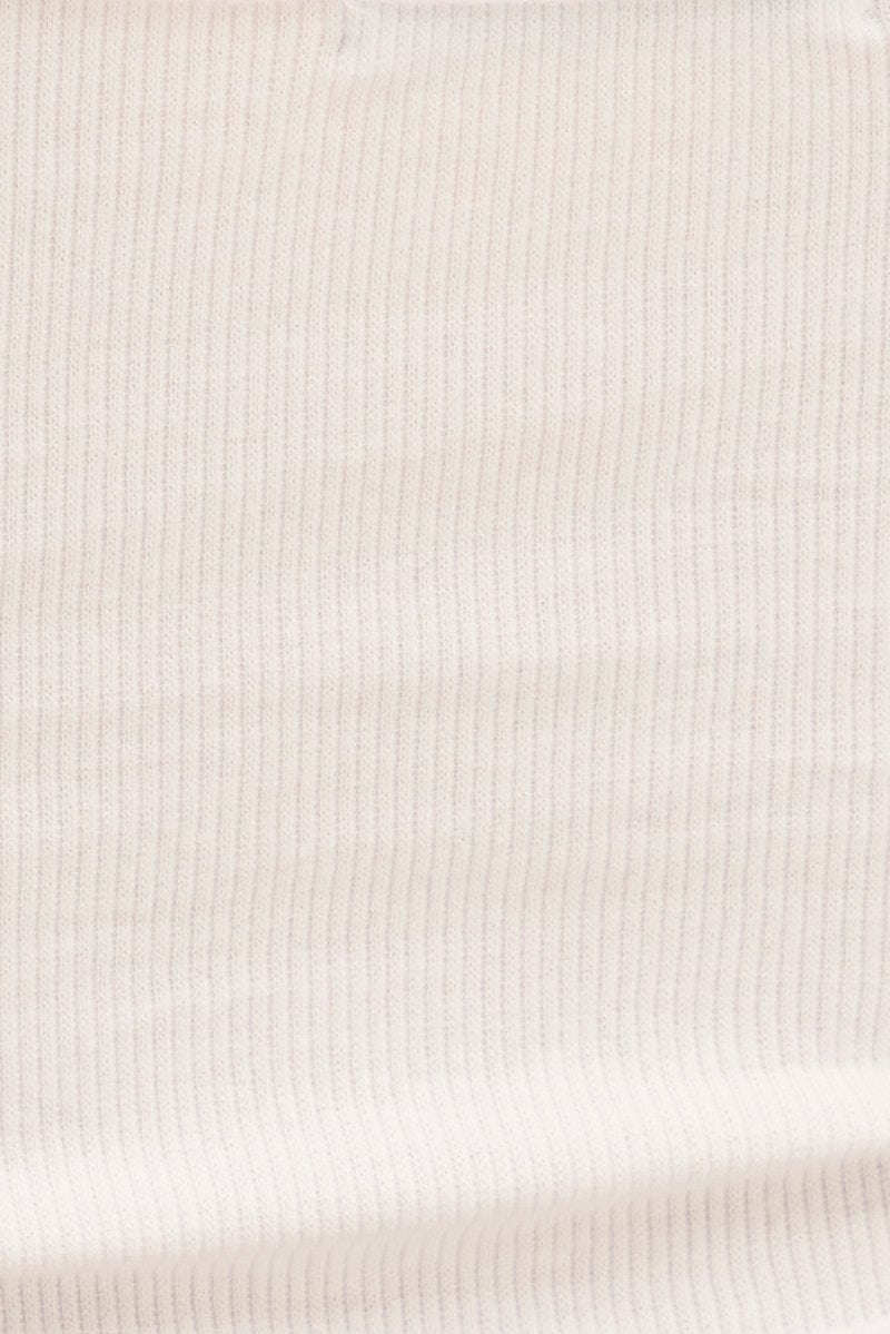 White Crop Tank Top Scoop Neck